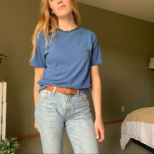 Blue Striped T Shirt